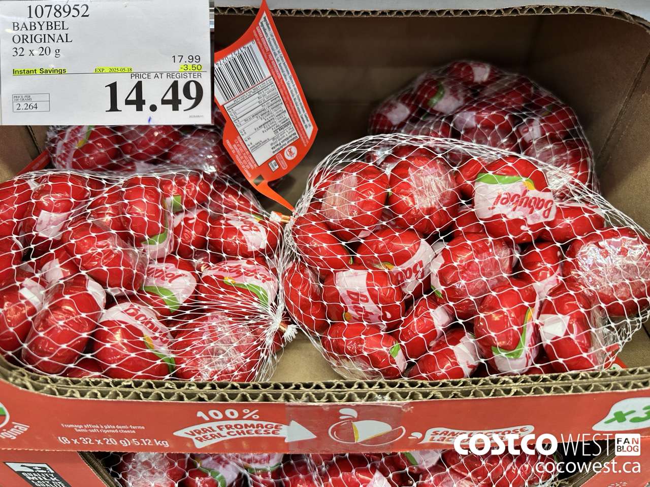 1078952 BABYBEL ORIGINAL 32 X 20G ($3.50 INSTANT SAVINGS EXPIRES ON 2025-05-18) $14.49