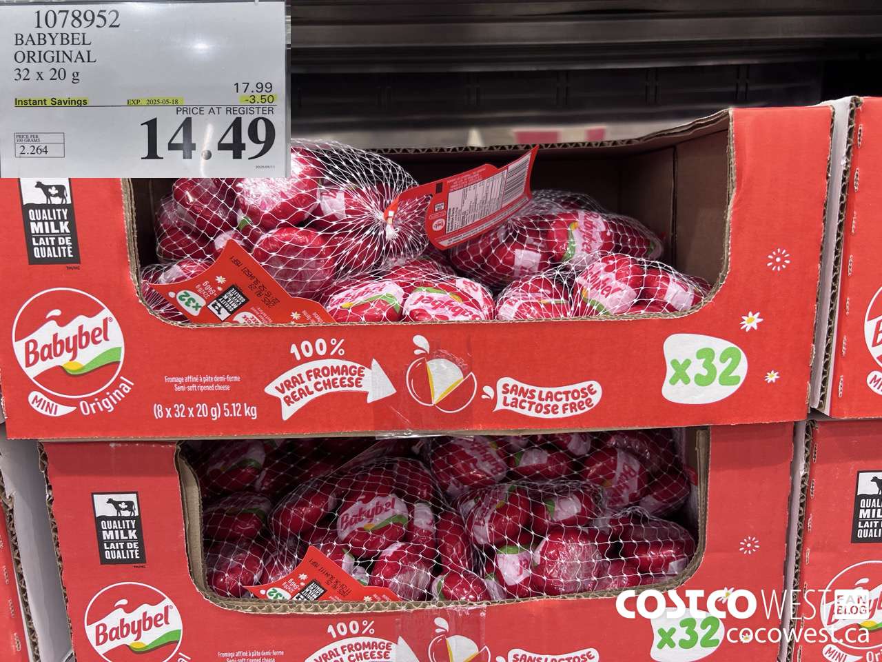 1078952 BABYBEL ORIGINAL 32 X 20G ($3.50 INSTANT SAVINGS EXPIRES ON 2025-05-18) $14.49