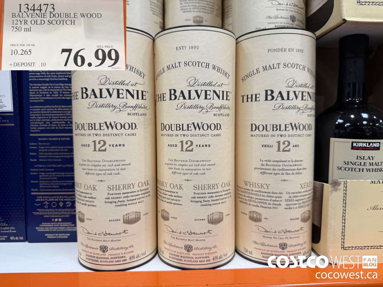 134473 BALVENIE DOUBLE WOOD 12YR OLD SCOTCH 750ML $76.99