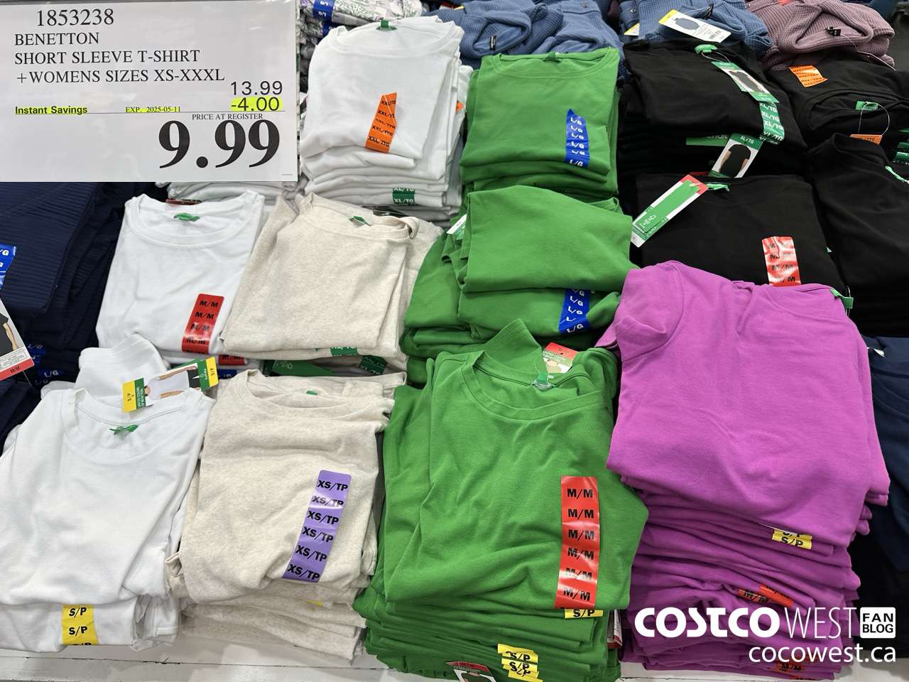 1853238 BENETTON SHORT SLEEVE T-SHIRT LADIES SIZES XS-XXXL ($4.00 INSTANT SAVINGS EXPIRES ON 2025-05-11) $9.99