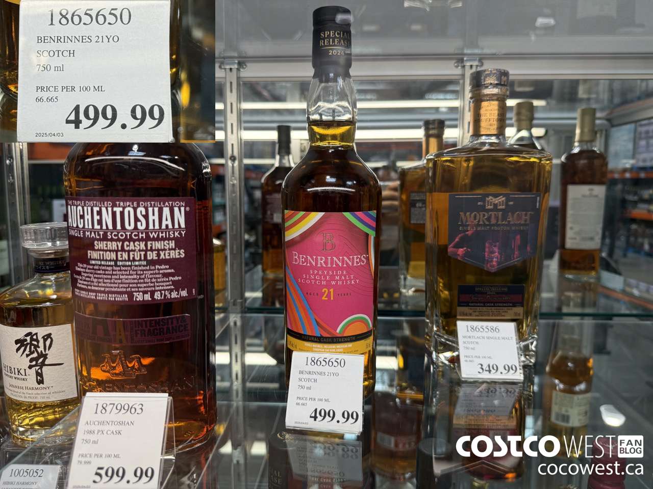 1865650 BENRINNES 21YO SCOTCH 750ML $499.99