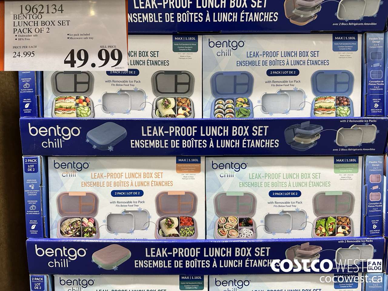 1962134 BENTGO LUNCH BOX SET PACK OF 2 $49.99