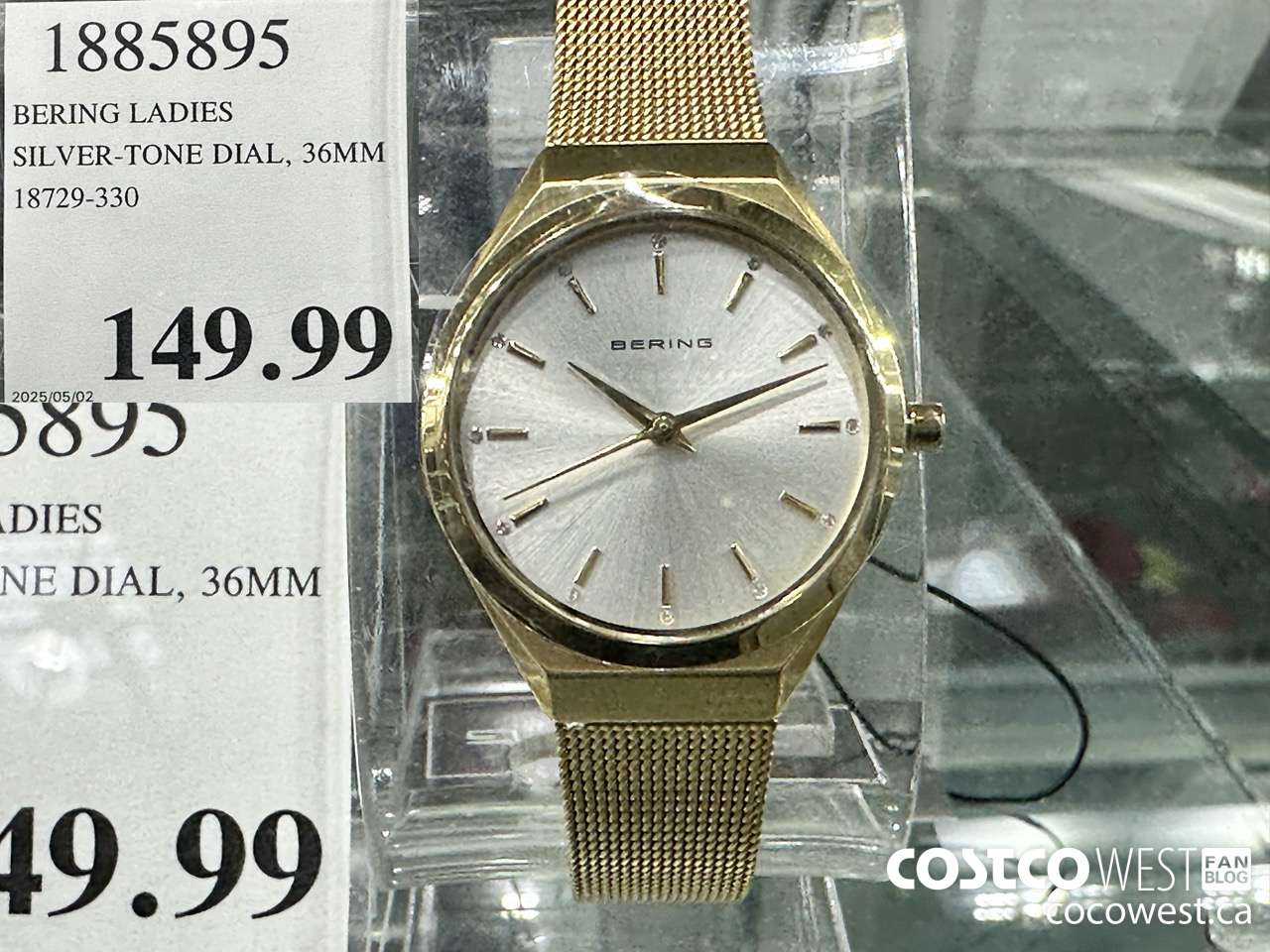 1885895 BERING LADIES SILVER-TONE DIAL, 36MM 18729-330 $149.99