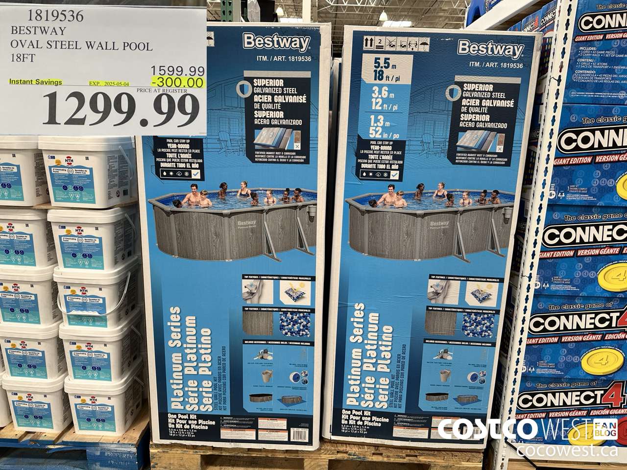 1819536 BESTWAY OVAL STEEL WALL POOL18FT ($300.00 INSTANT SAVINGS EXPIRES ON 2025-05-04) $1299.99