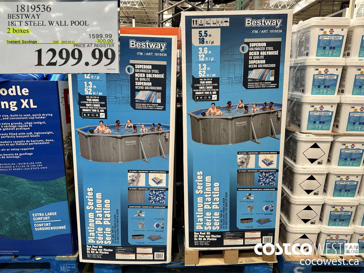 1819536 BESTWAY OVAL STEEL WALL POOL18FT ($300.00 INSTANT SAVINGS EXPIRES ON 2025-05-11) $1299.99