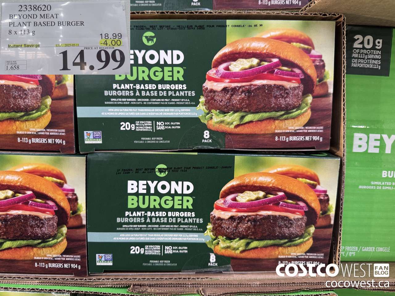2338620 BEYOND MEAT PLANT BASED BURGER 8 x 113 g ($4.00 INSTANT SAVINGS EXPIRES ON 2025-05-11) $14.99