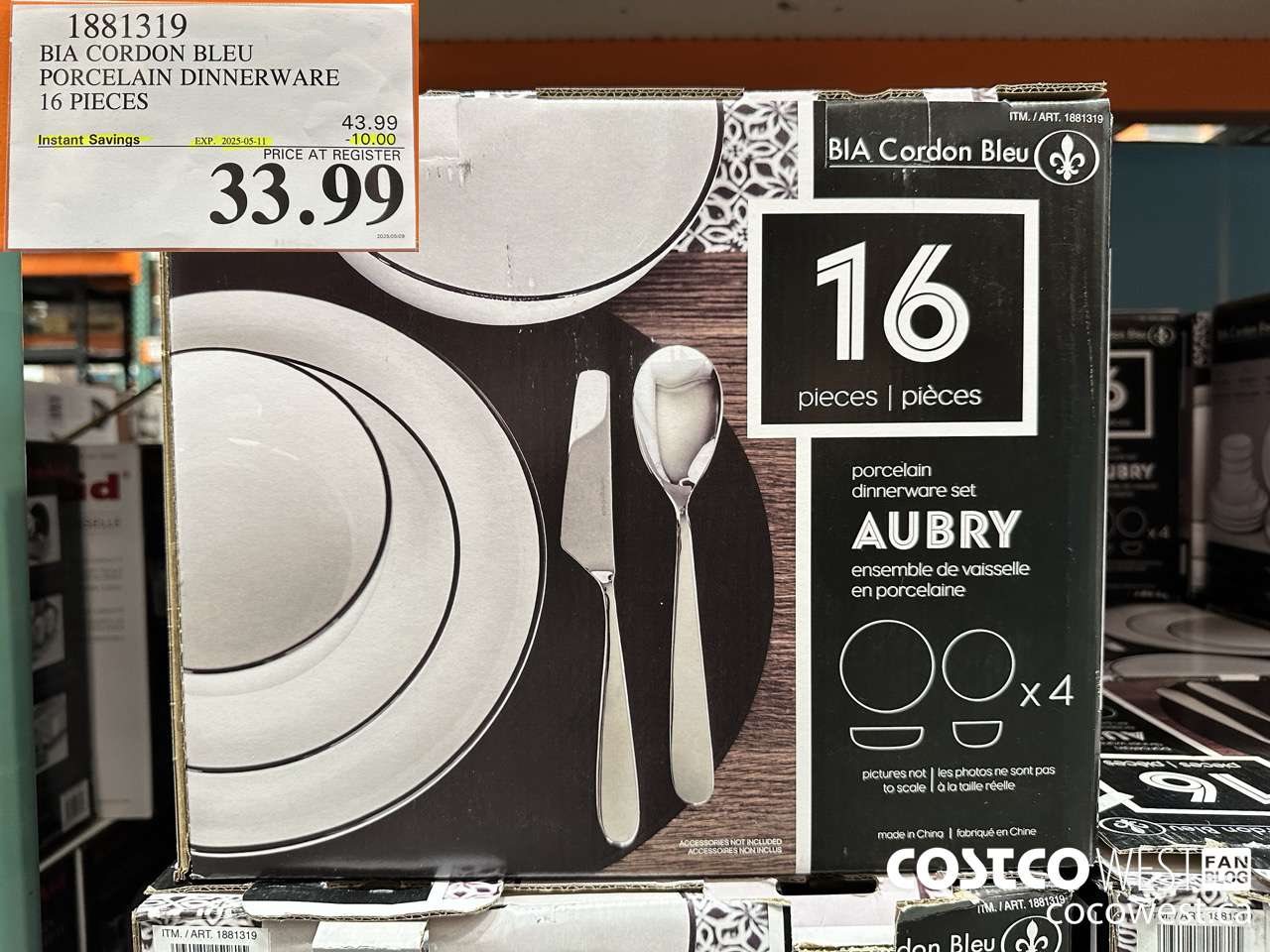 1881319 BIA CORDON BLEU PORCELAIN DINNERWARE 16 PIECES ($10.00 INSTANT SAVINGS EXPIRES ON 2025-05-11) $33.99