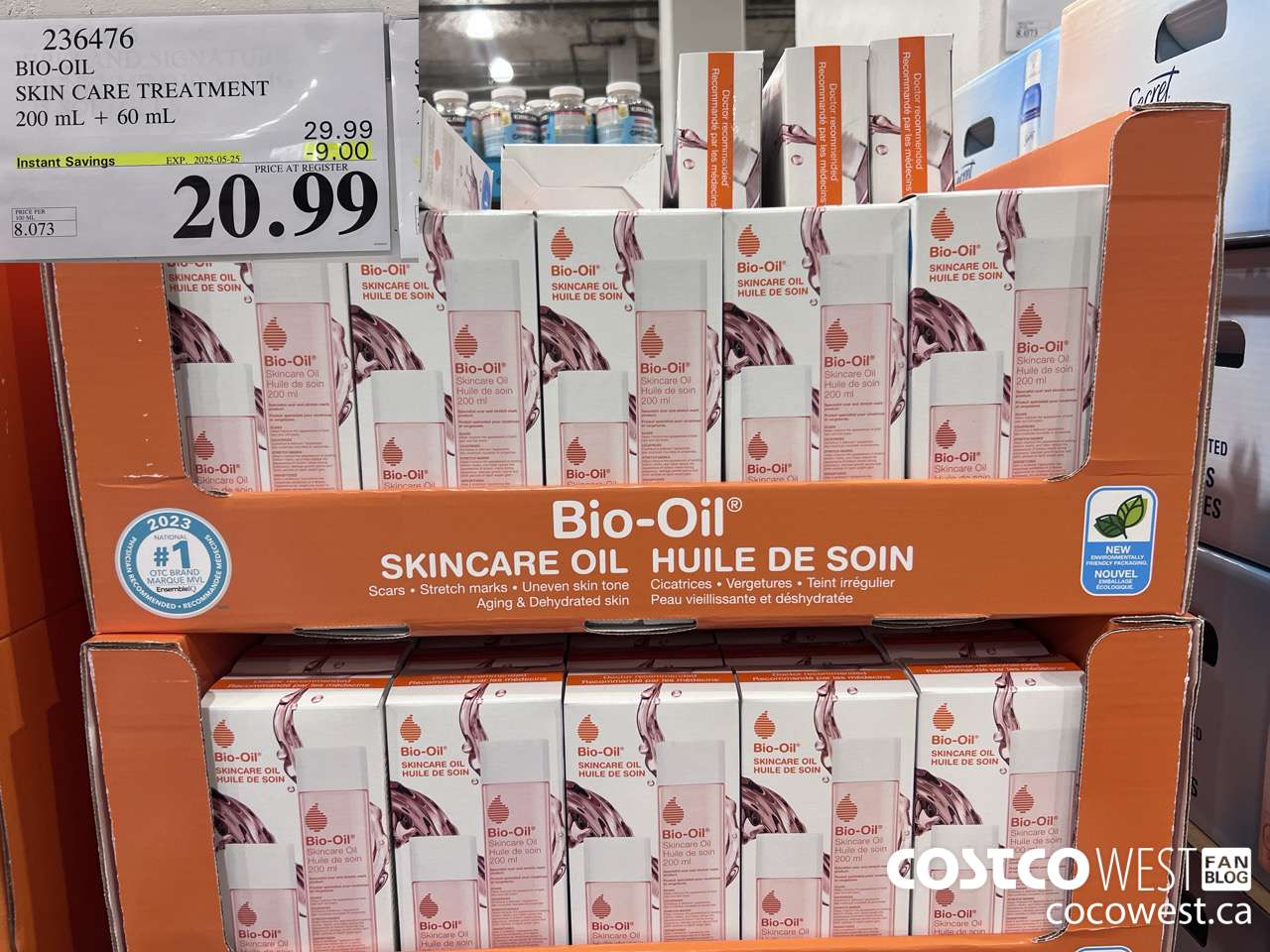 236476 BIO-OIL SKIN CARE TREATMENT 200 mL + 60 mL ($9.00 INSTANT SAVINGS EXPIRES ON 2025-05-25) $20.99
