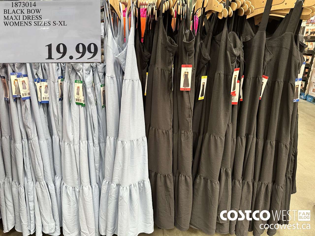 1873014 BLACK BOW MAXI DRESS WOMENS SIZES S-XL $19.99