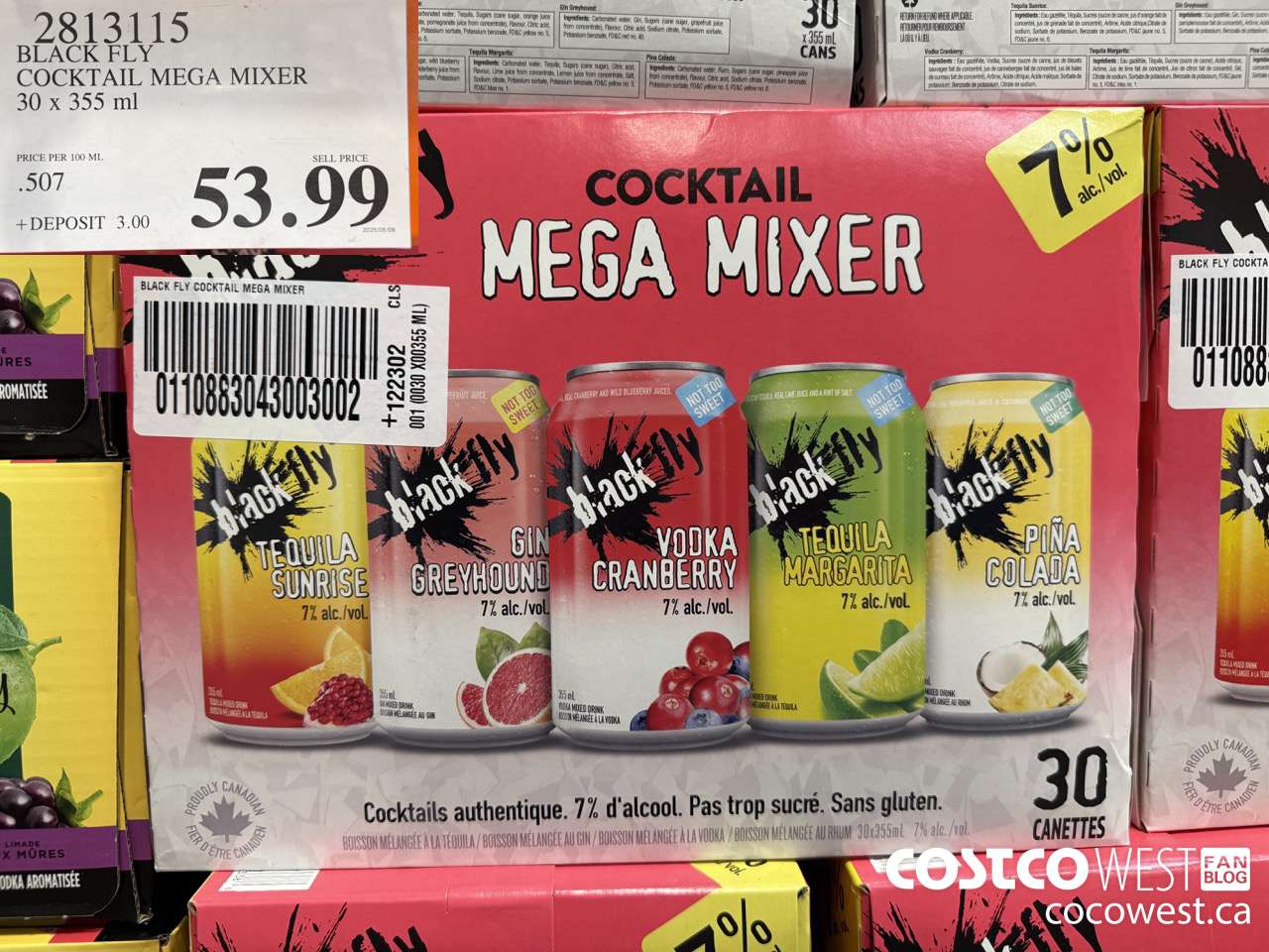 3813115 BLACK FLY COCKTAIL MEGA MIXER 30 X 355ML $53.99