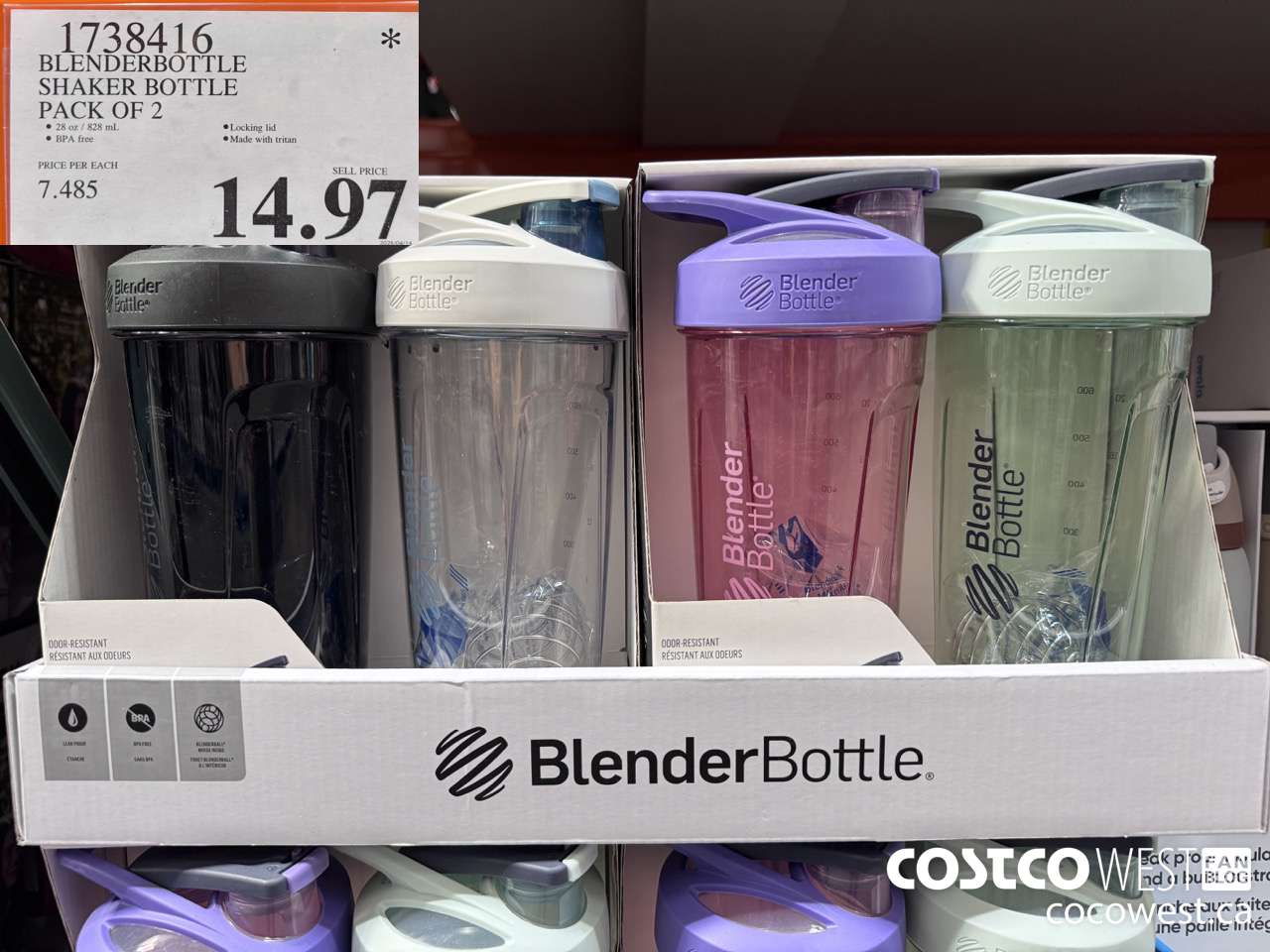1738416 BLENDERBOTTLE SHAKER BOTTLE PACK OF 2 $14.97