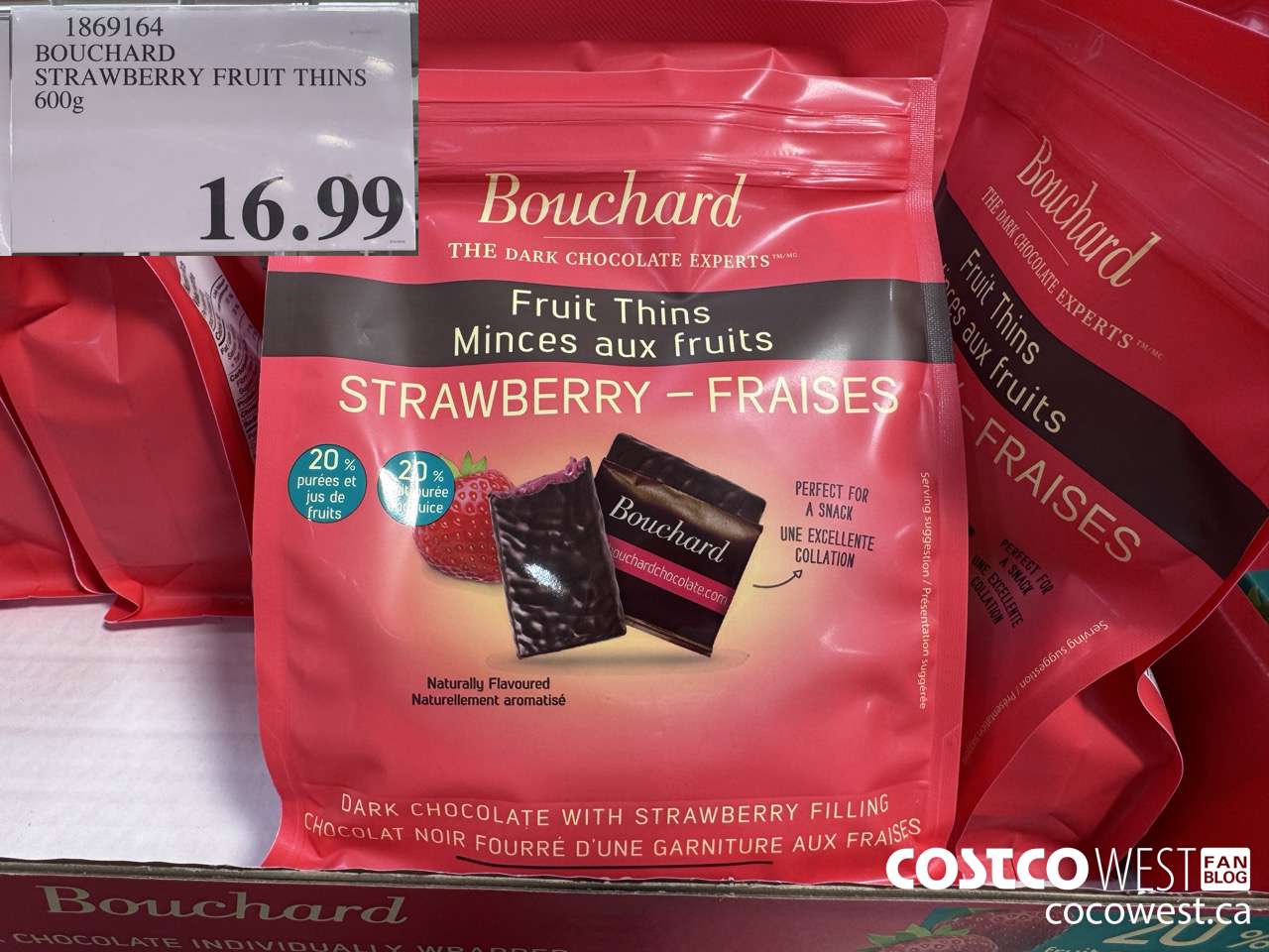 1869164 BOUCHARD STRAWBERRY FRUIT THINS 600G $16.99