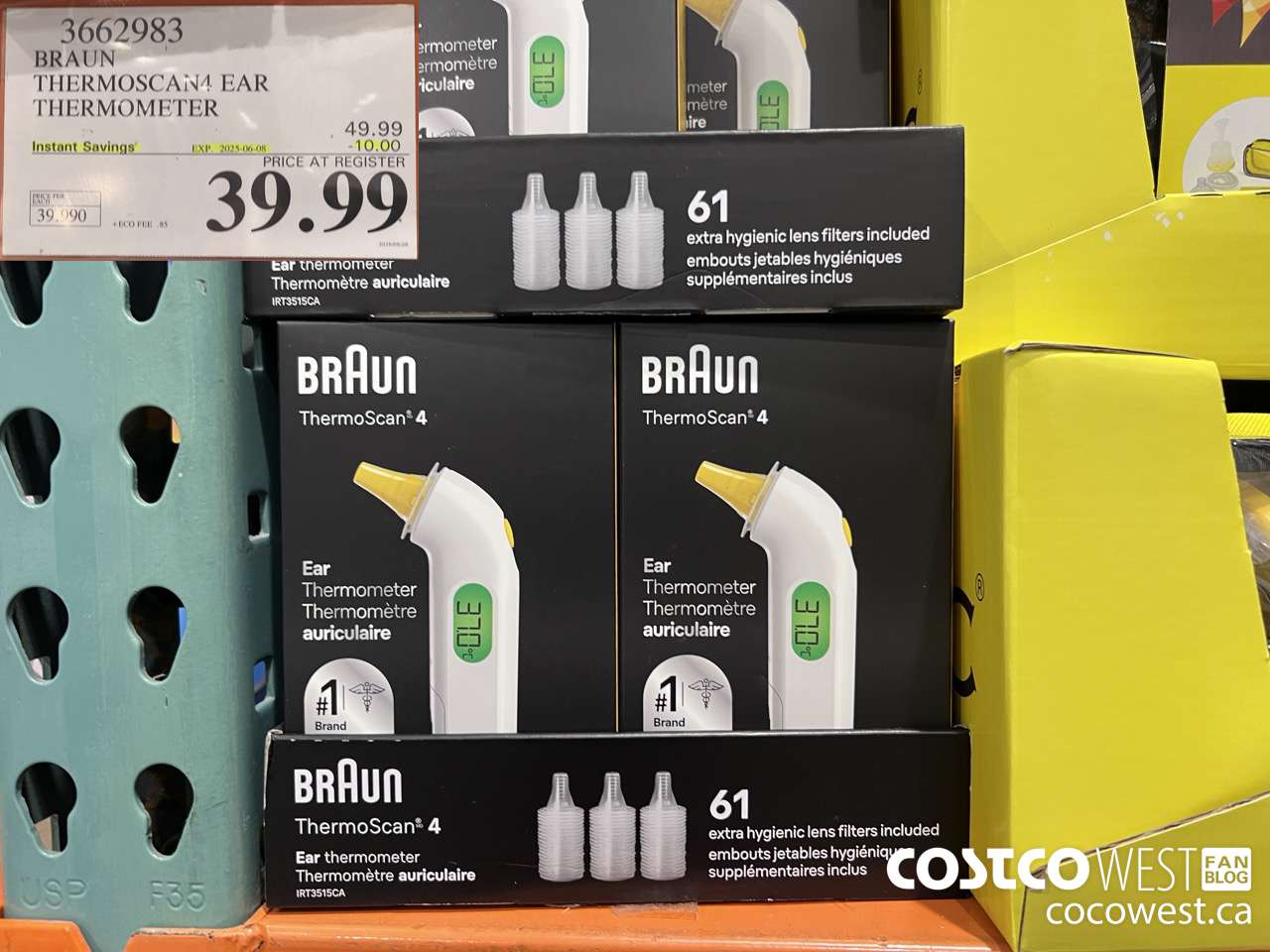 3662983 BRAUN THERMOSCAN4 EAR T12108P540 THERMOMETER ($10.00 INSTANT SAVINGS EXPIRES ON 2025-06-08) $39.99