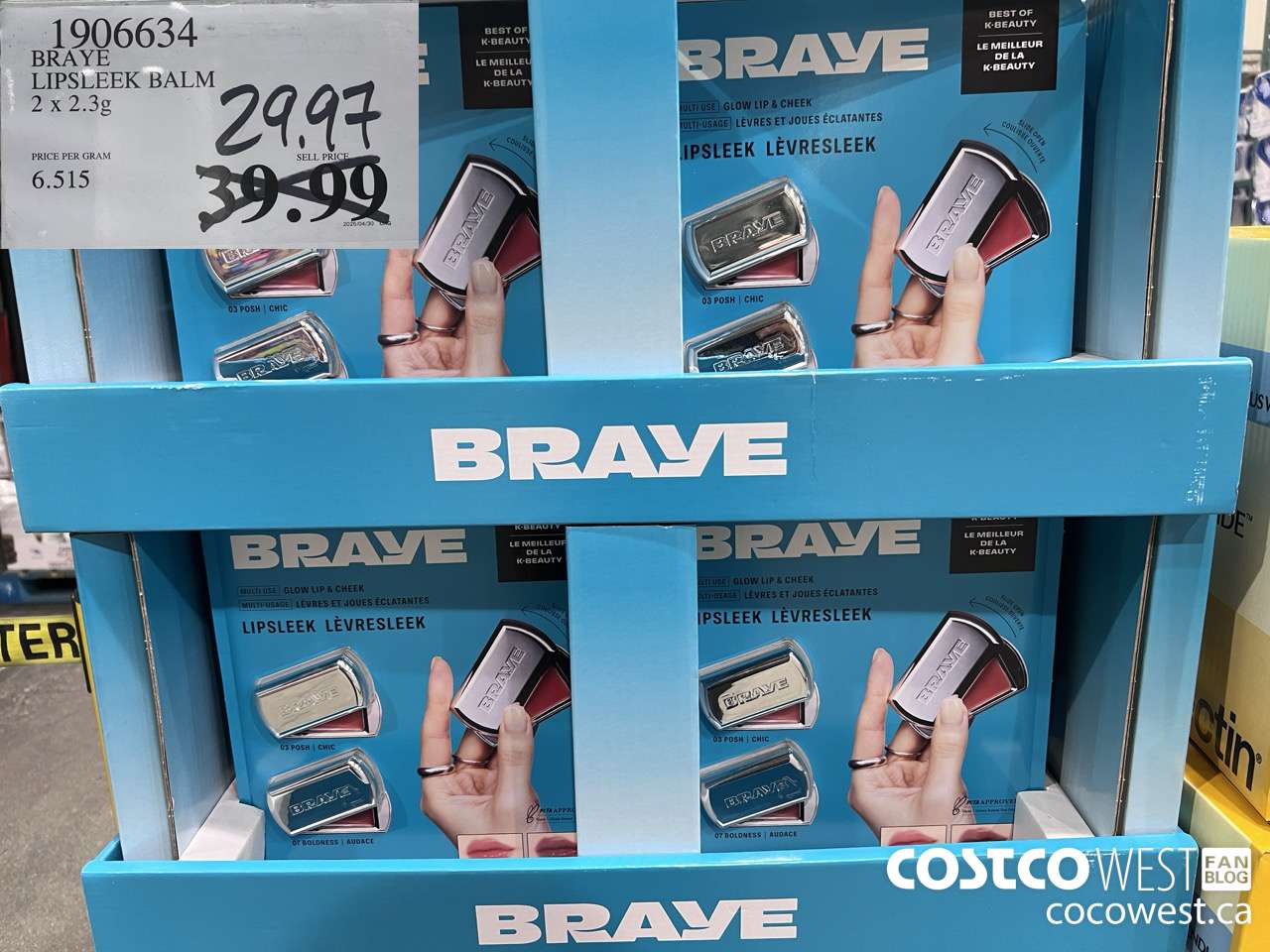 1906634 BRAYE LIPSLEEK BALM 2 X 2.3G $29.97