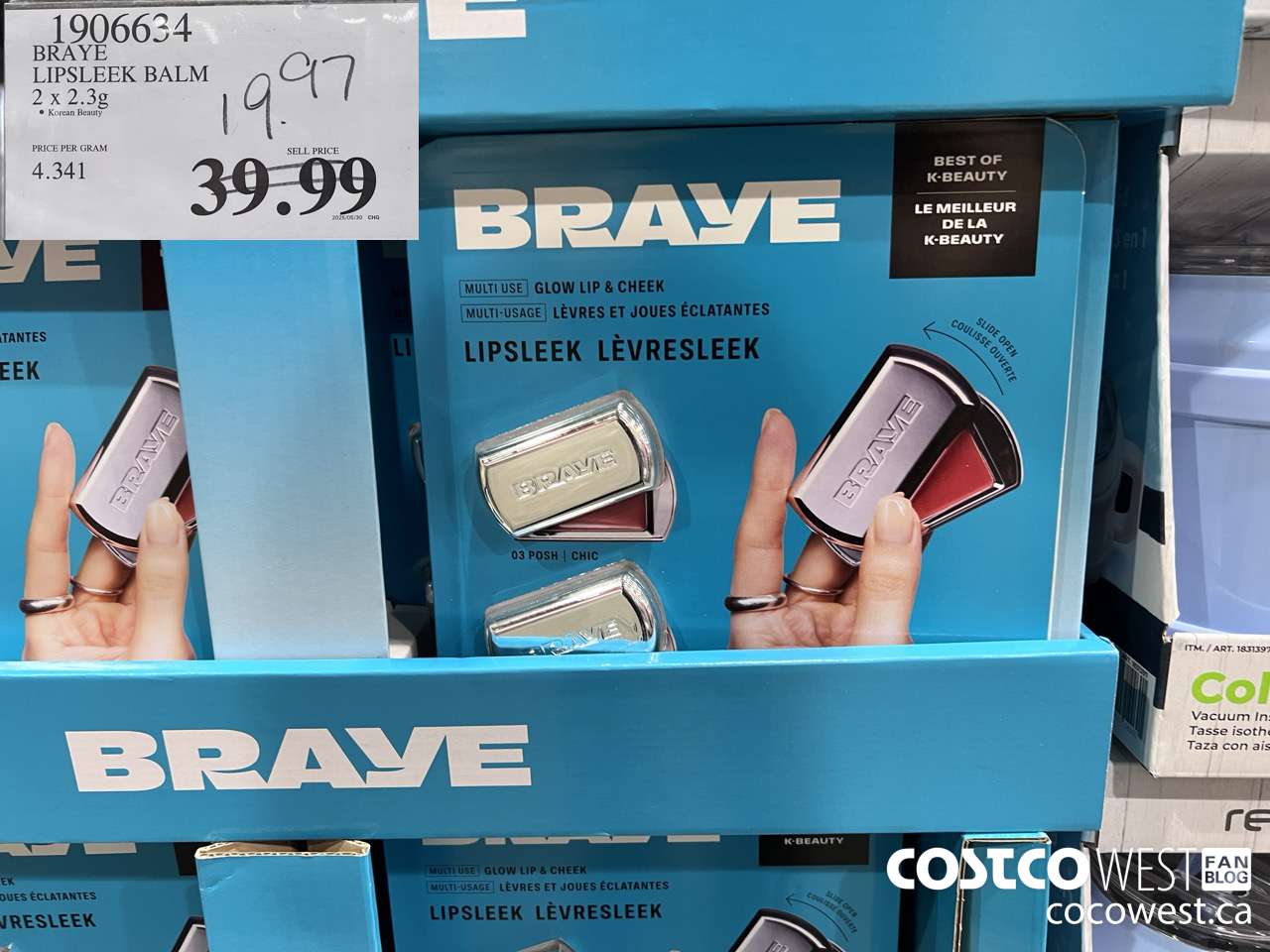 1906634 BRAYE LIPSLEEK BALM 2 X 2.3G $19.97