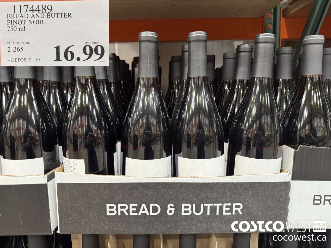 1174489 BREAD AND BUTTER PINOT NOIR 750 ML $16.99