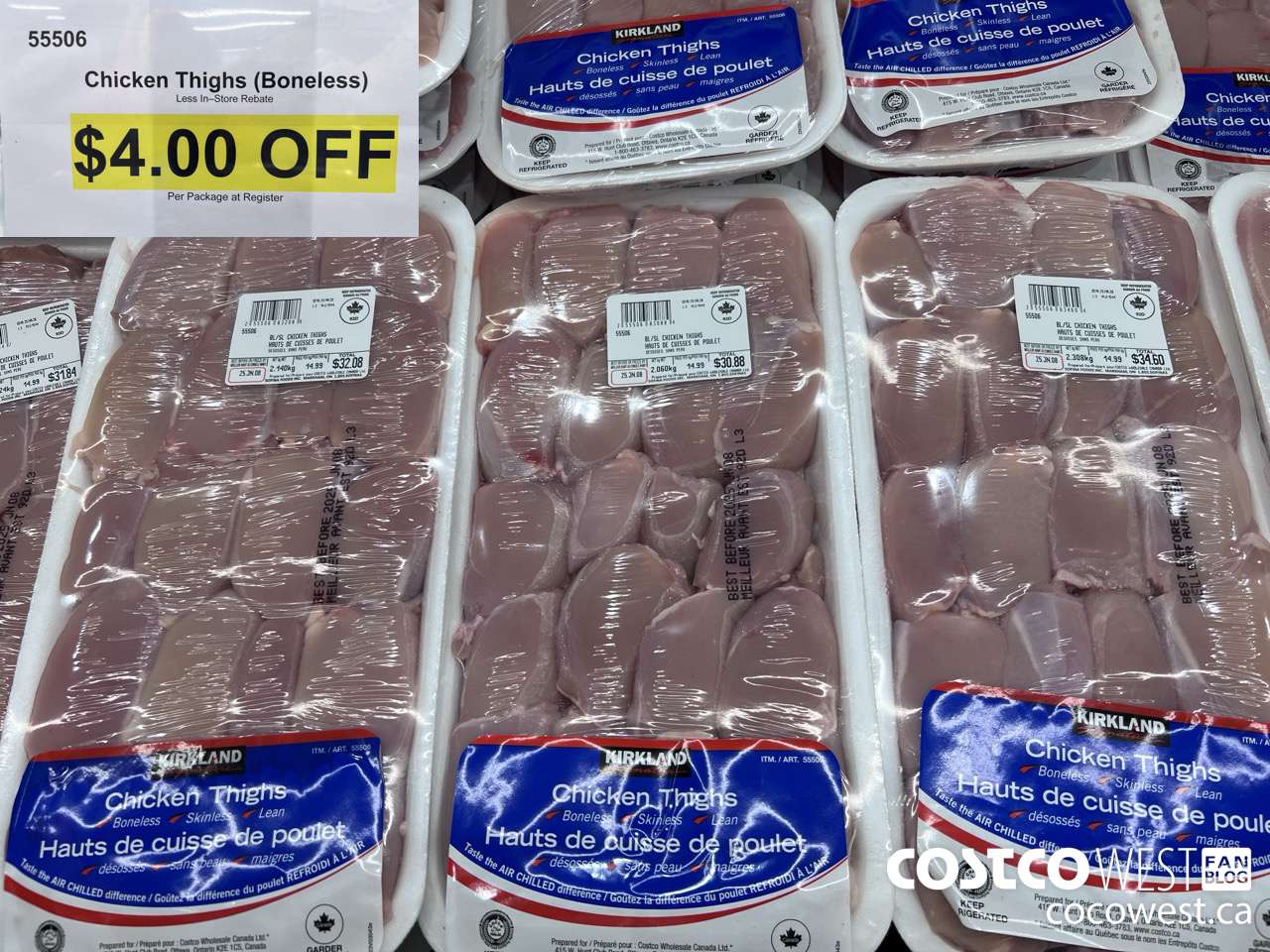 55506 B/S CHICKEN THIGHS ($4.00 INSTANT SAVINGS)
