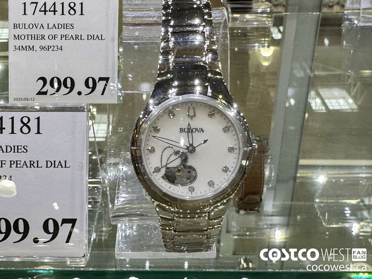 1744181 BULOVA LADIES MOTHER OF PEARL DIAL 34MM, 96P234 $299.97