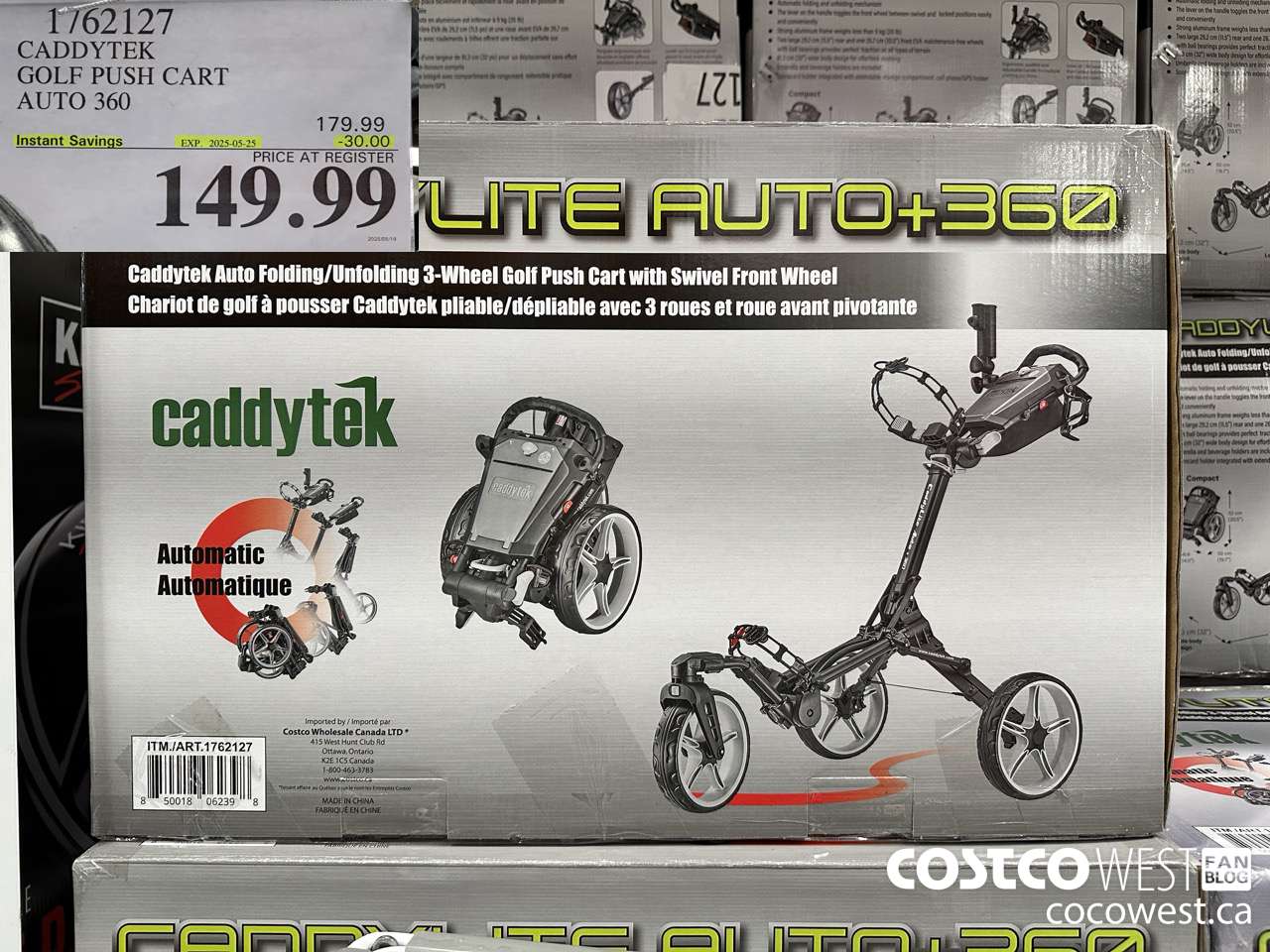 1762127 CADDYTEK GOLF PUSH CART AUTO 360 ($30.00 INSTANT SAVINGS EXPIRES ON 2025-05-25) $149.99