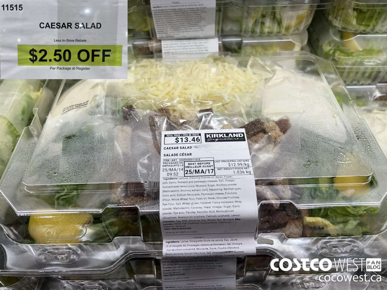 11515 CAESAR SALAD ($2.50 INSTANT SAVINGS)