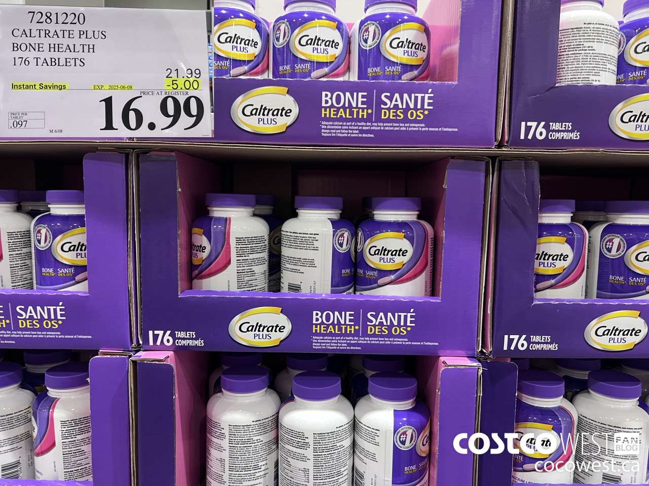 7281220 CALTRATE PLUS CALCIUM SUPPLEMENT 176 TABLETS ($5.00 INSTANT SAVINGS EXPIRES ON 2025-06-08) $16.99