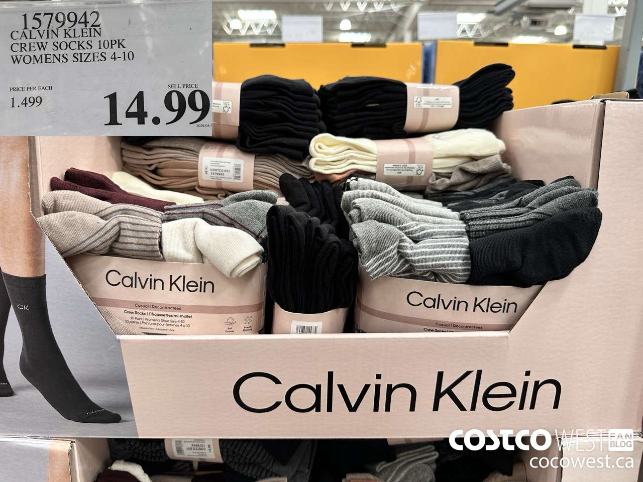 1579942 CALVIN KLEIN CREW SOCK 10PK LADIES SIZES 4-10 $14.99