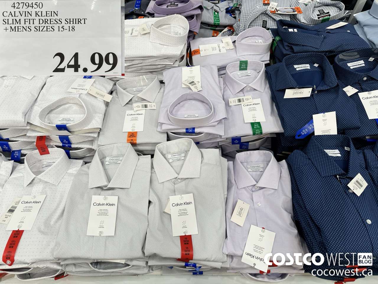 4279450 CALVIN KLEIN SLIM FIT DRESS SHIRT MENS SIZES 15-18 $24.99