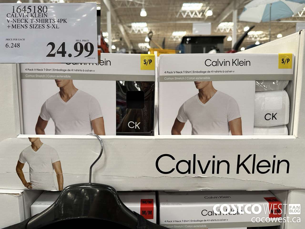 1645180 CALVIN KLEIN V-NECK T-SHIRTS 4PK MENS SIZES S-XL $24.99