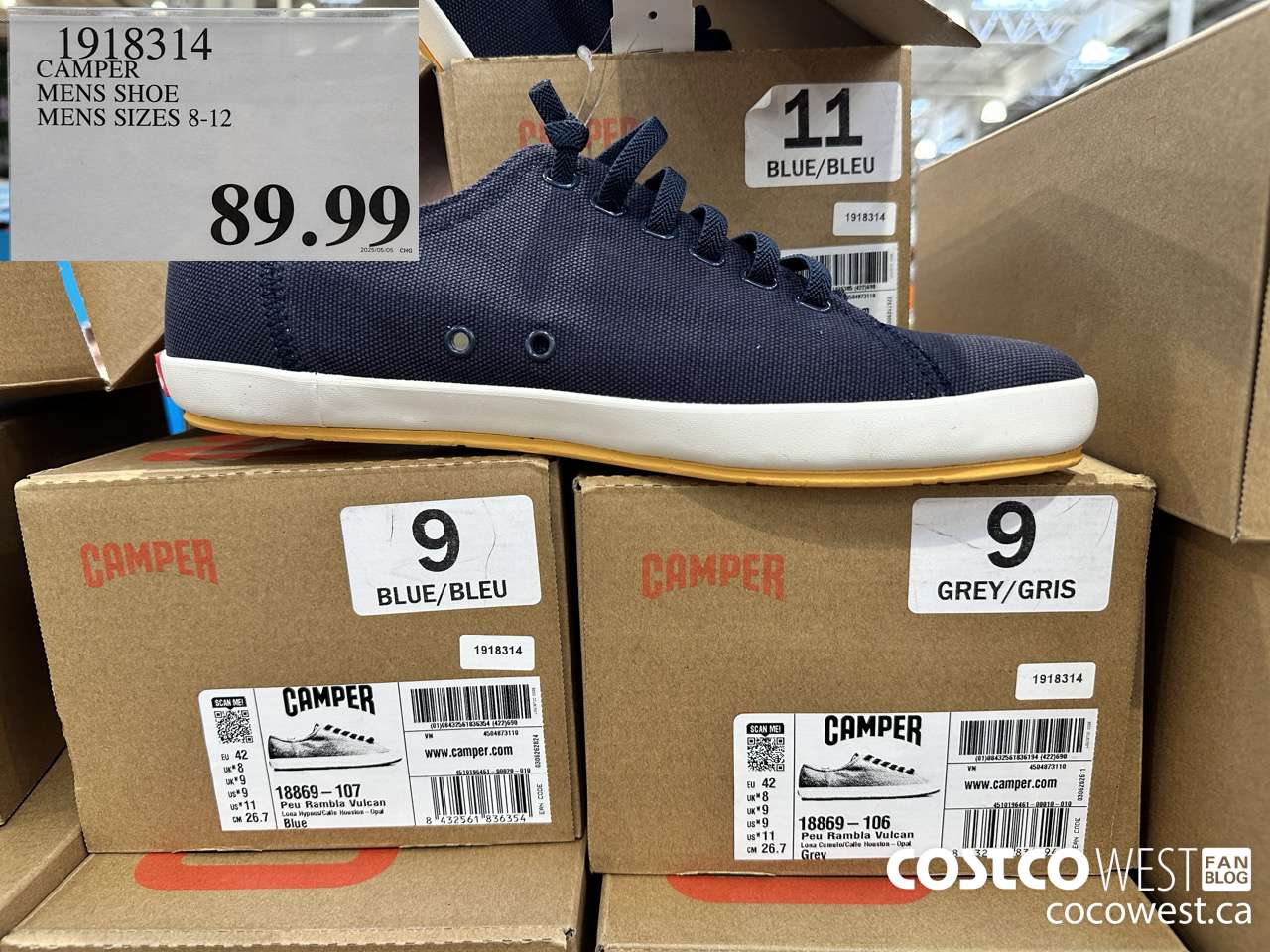 1918314 CAMPER MENS SHOE MENS SIZES 8-12 $89.99