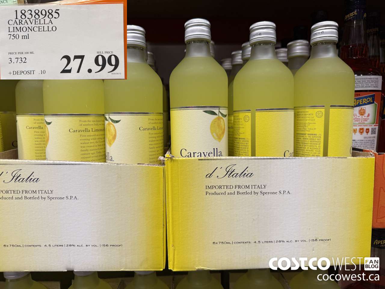 1838985 CARAELLA LIMONCELLO 750ML $27.99