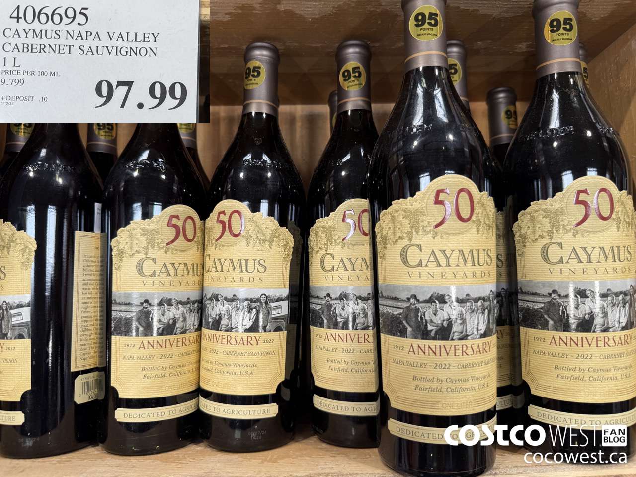 406695 CAYMUS NAPA VALLEY CABERNET SAUVIGNON 1 L $97.99