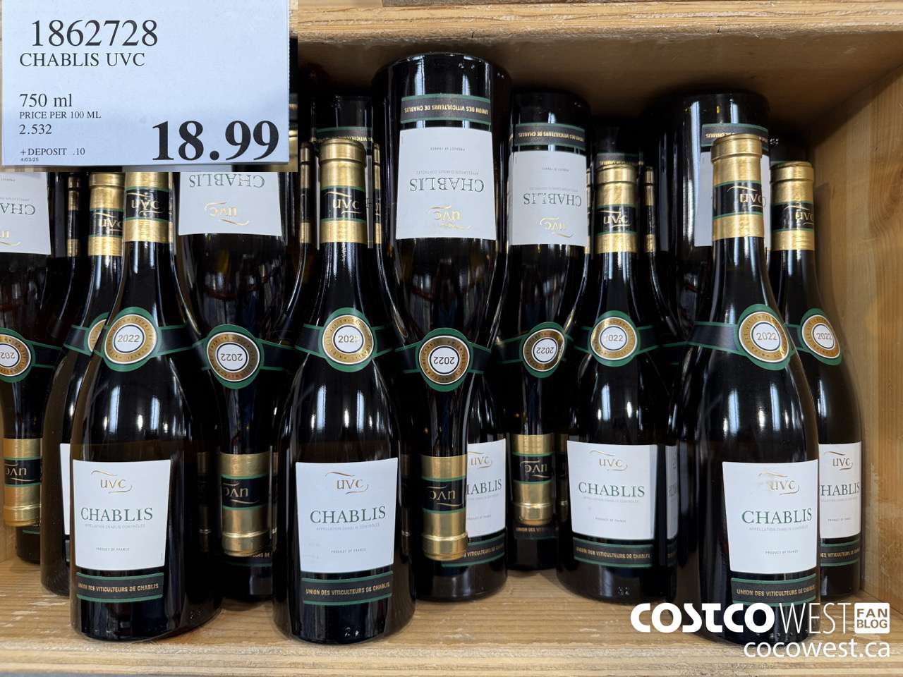 1862728 CHABLIS UVC 750ML $18.99