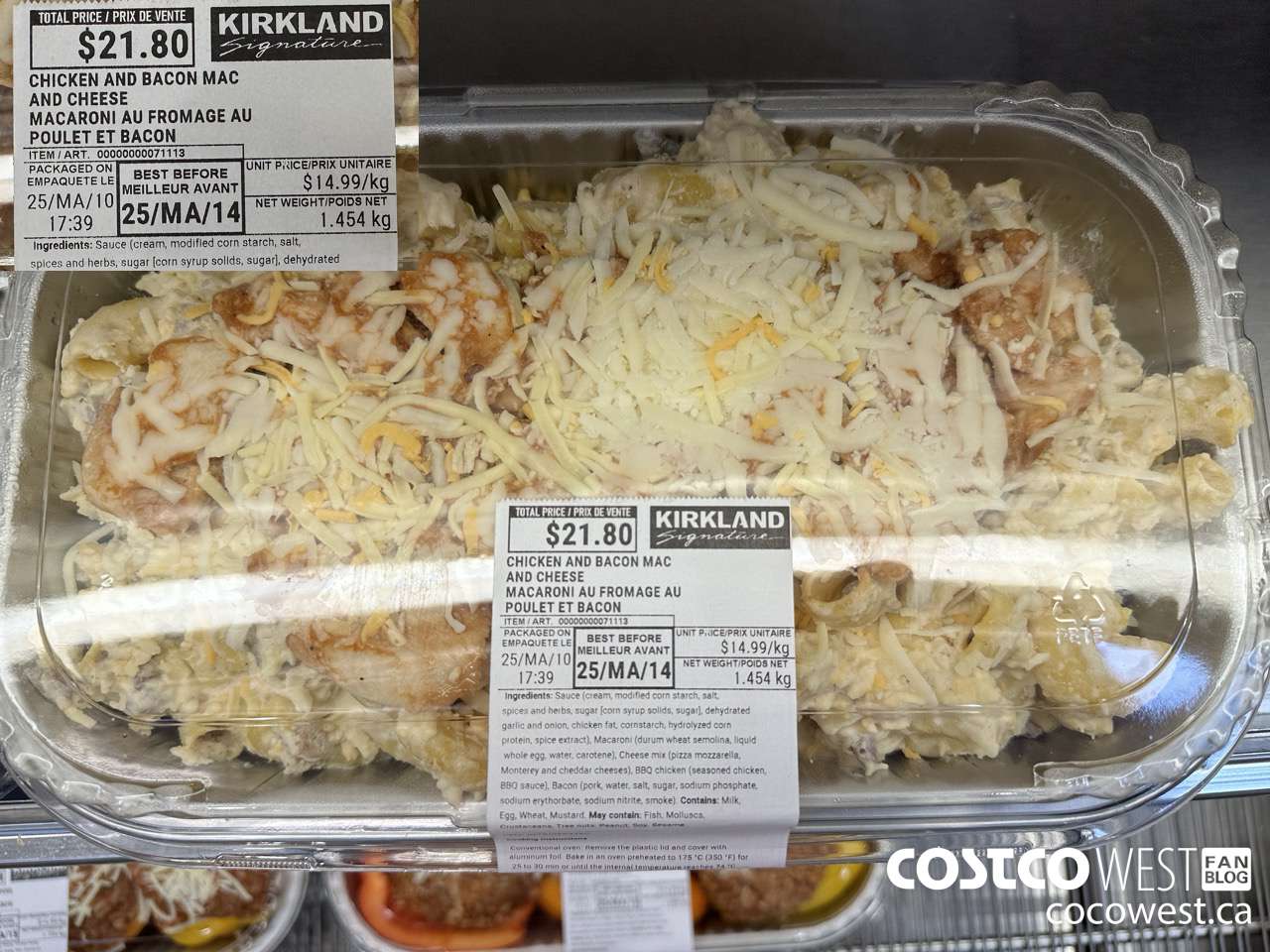 71113 CHICKEN AND BACON MACARONI AND CHEESE $14.99