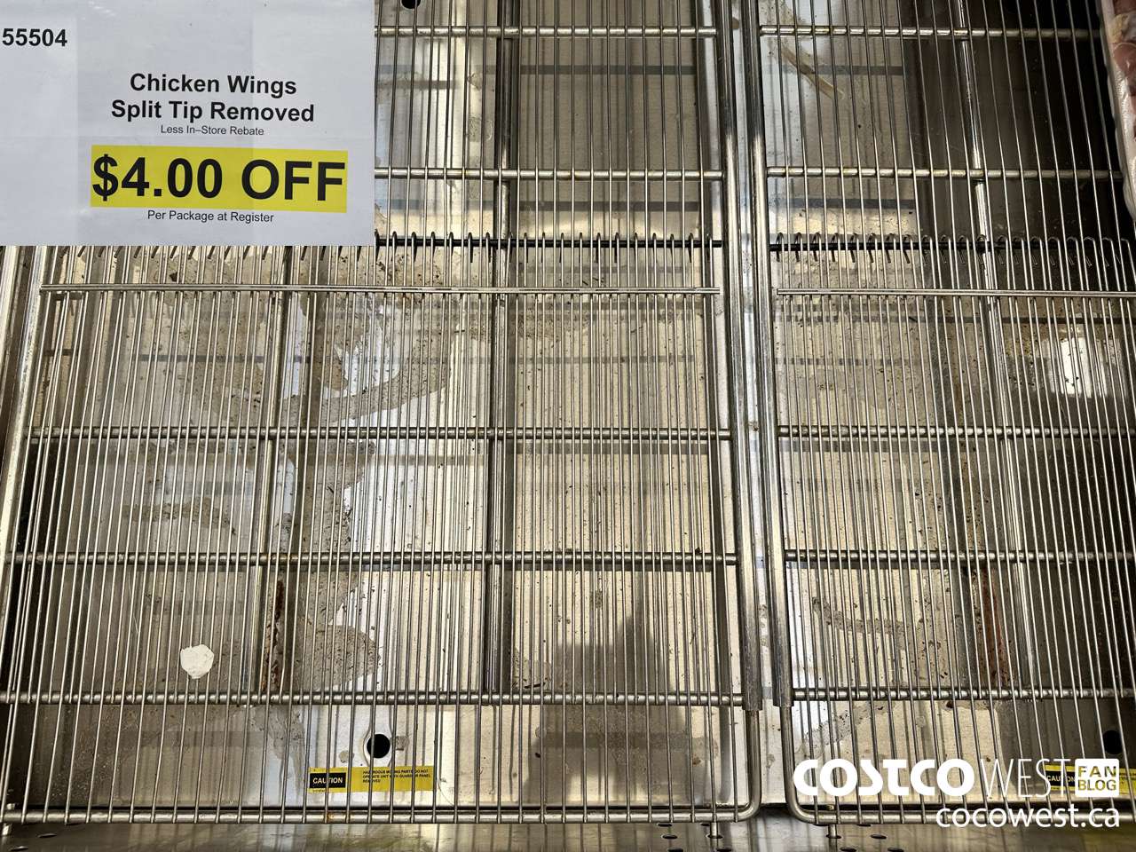 55504 CHICKEN WINGS SPLIT TIP REMOVED ($4.00 INSTANT SAVINGS)