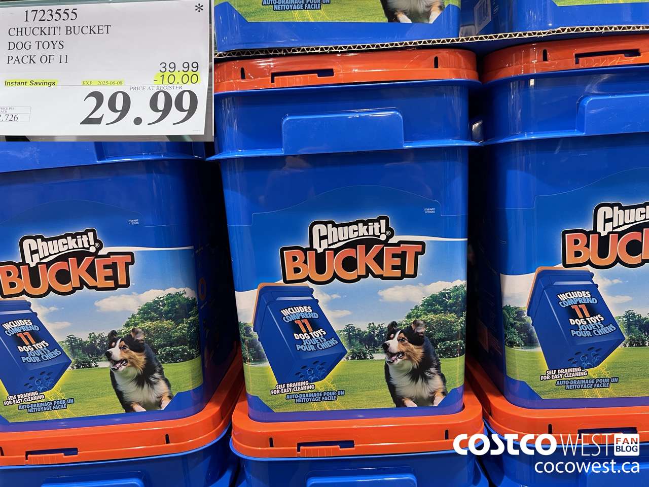 1723555 CHUCK-IT BUCKET DOG TOYS PACK OF 11 ($10.00 INSTANT SAVINGS EXPIRES ON 2025-06-08) $29.99