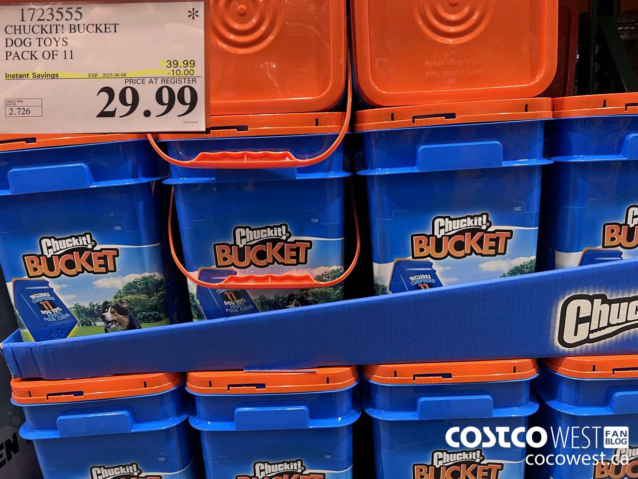 1723555 CHUCK-IT BUCKET DOG TOYS PACK OF 11 ($10.00 INSTANT SAVINGS EXPIRES ON 2025-06-08) $29.99