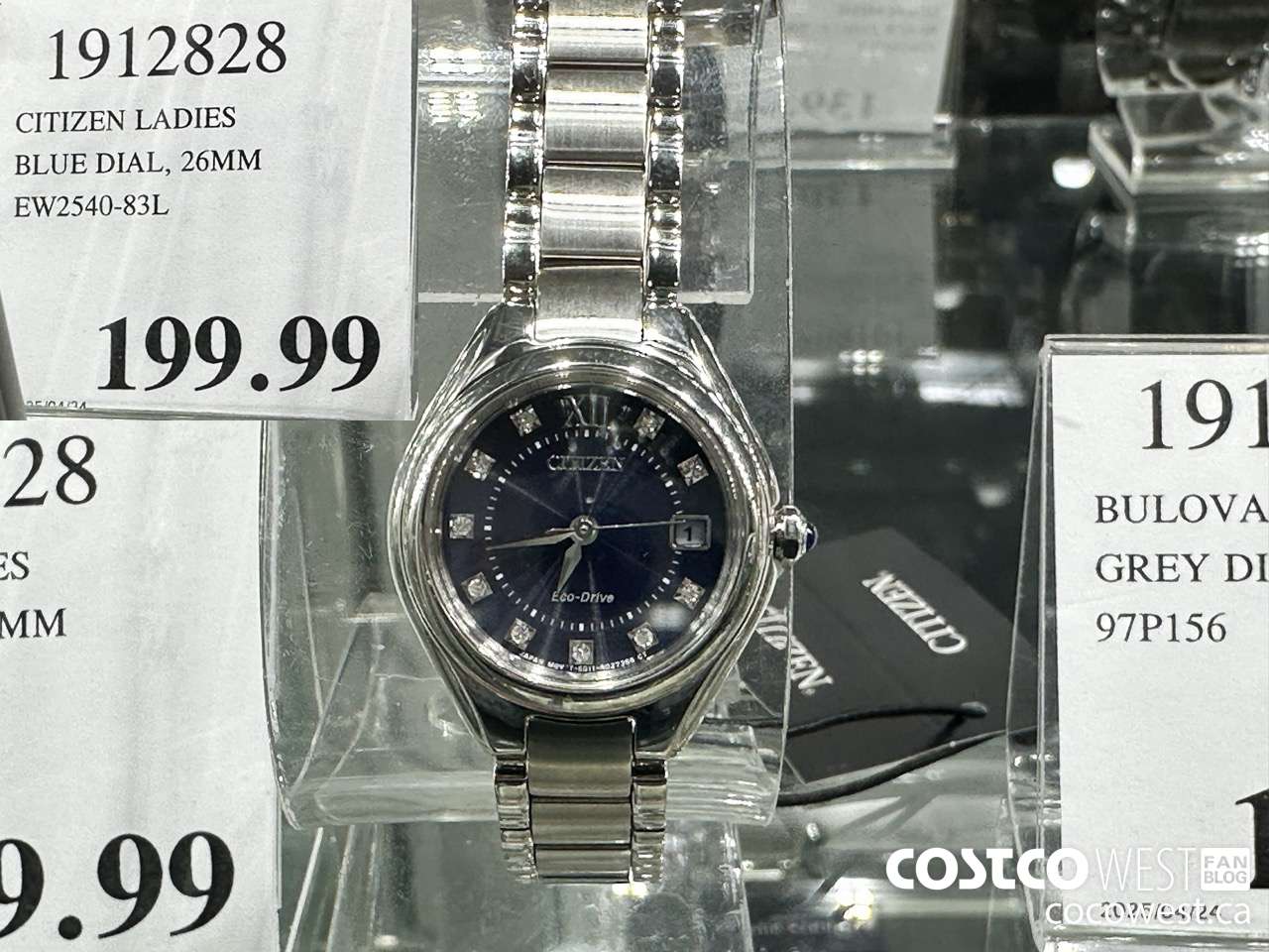 1912828 CITIZEN LADIES BLUE DIAL, 26MM EW2540-83L $199.99