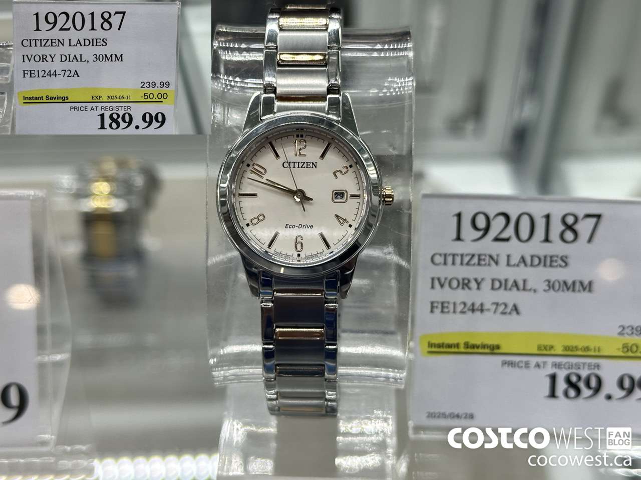 1920187 CITIZEN LADIES IVORY DIAL 30MM FE1244-72A ($50.00 INSTANT SAVINGS EXPIRES ON 2025-05-11) $189.99