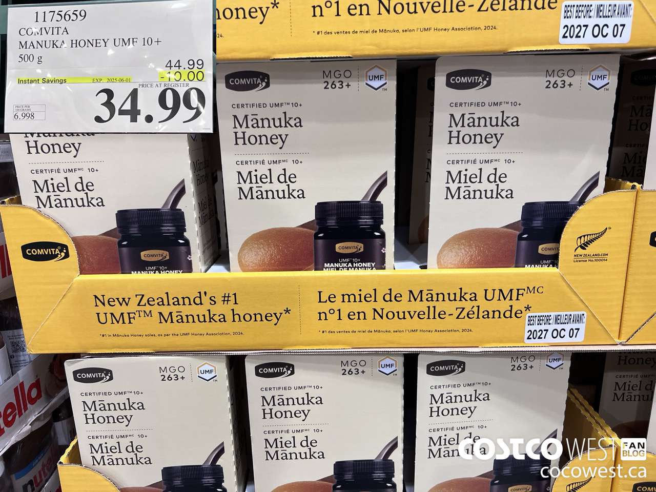 1175659 COMVITA MANUKA HONEY UMF 10+ 500 G ($10.00 INSTANT SAVINGS EXPIRES ON 2025-06-01) $34.99