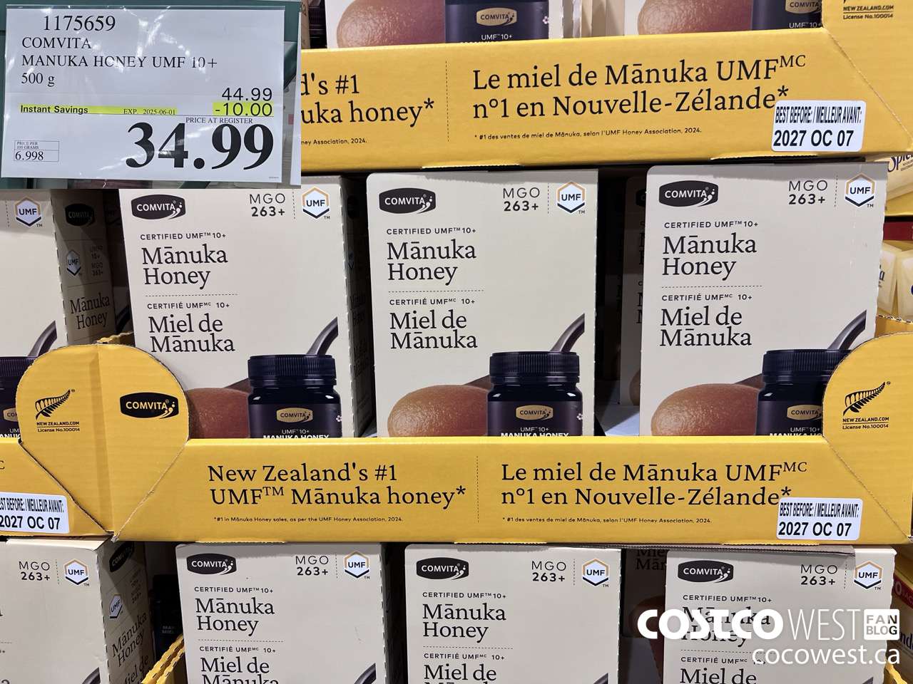 1175659 COMVITA MANUKA HONEY UMF 10+ 500 G ($10.00 INSTANT SAVINGS EXPIRES ON 2025-06-01) $34.99