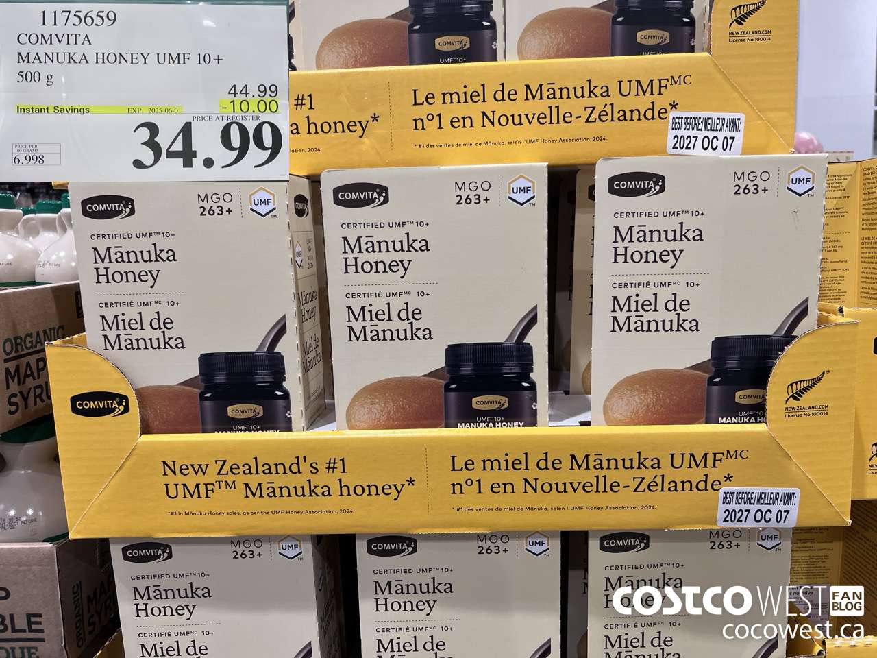 1175659 COMVITA MANUKA HONEY UMF 10+ 500 G ($10.00 INSTANT SAVINGS EXPIRES ON 2025-06-01) $34.99