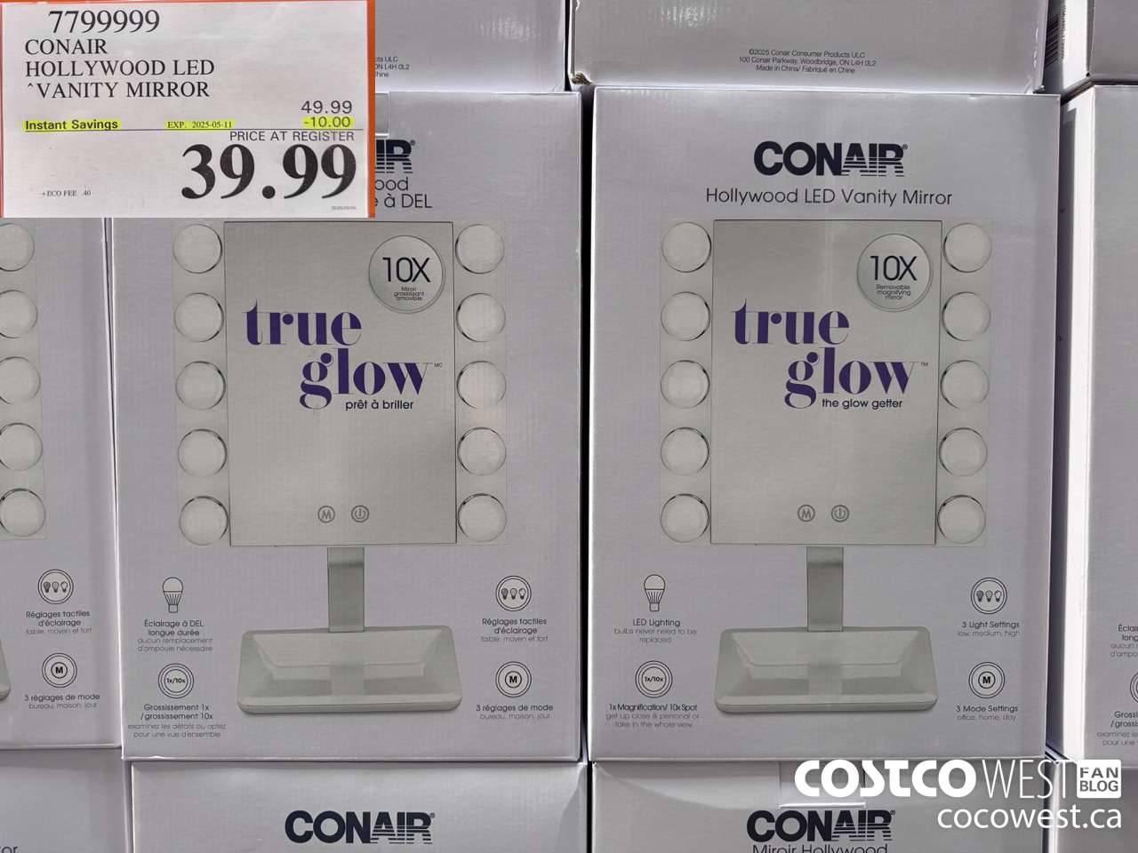 7799999 CONAIR HOLLYWOOD LED VANITY MIRROR ($10.00 INSTANT SAVINGS EXPIRES ON 2025-05-11) $39.99