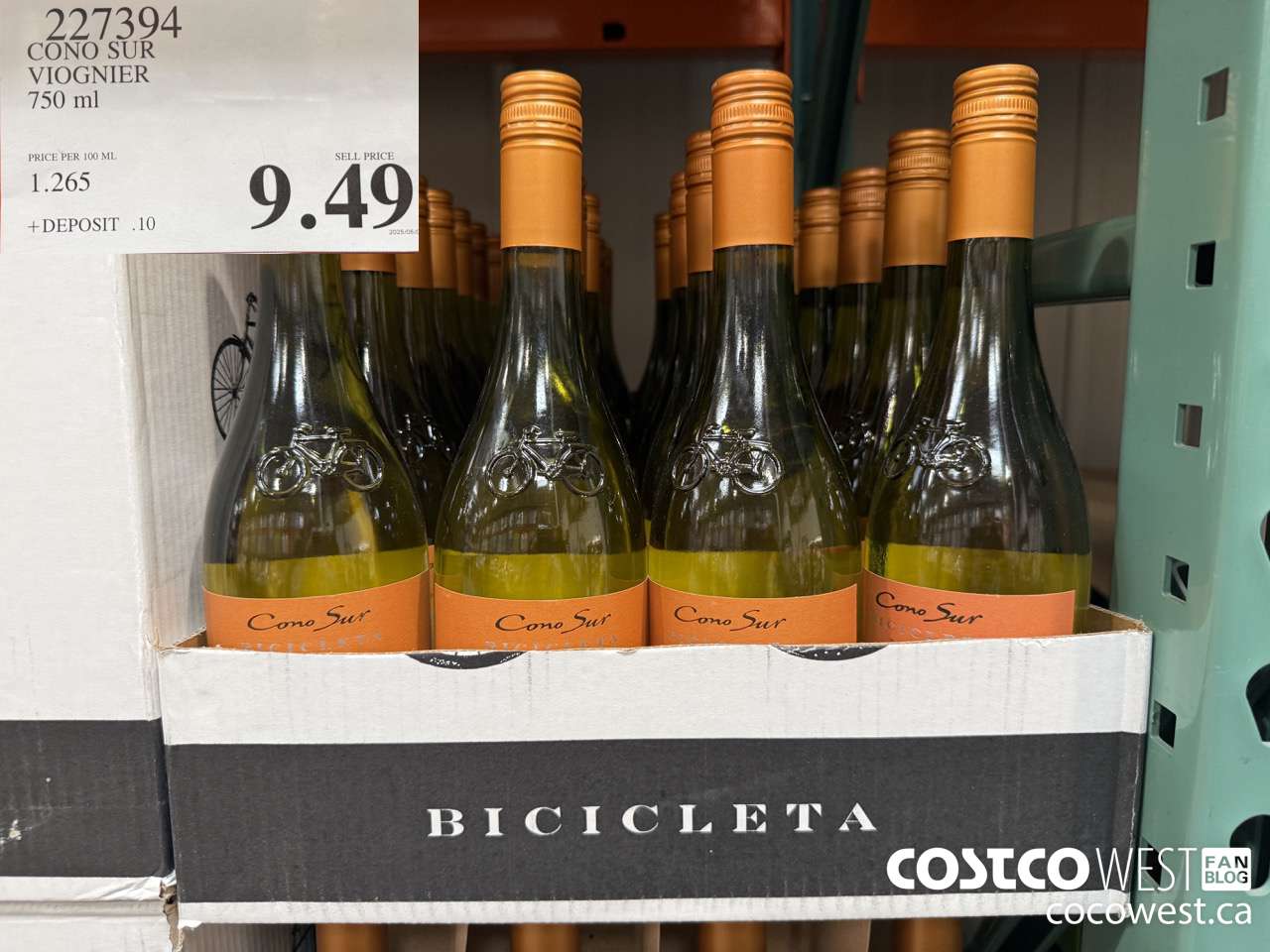 227394 CONO SUR VIOGNIER 750 ML $9.49