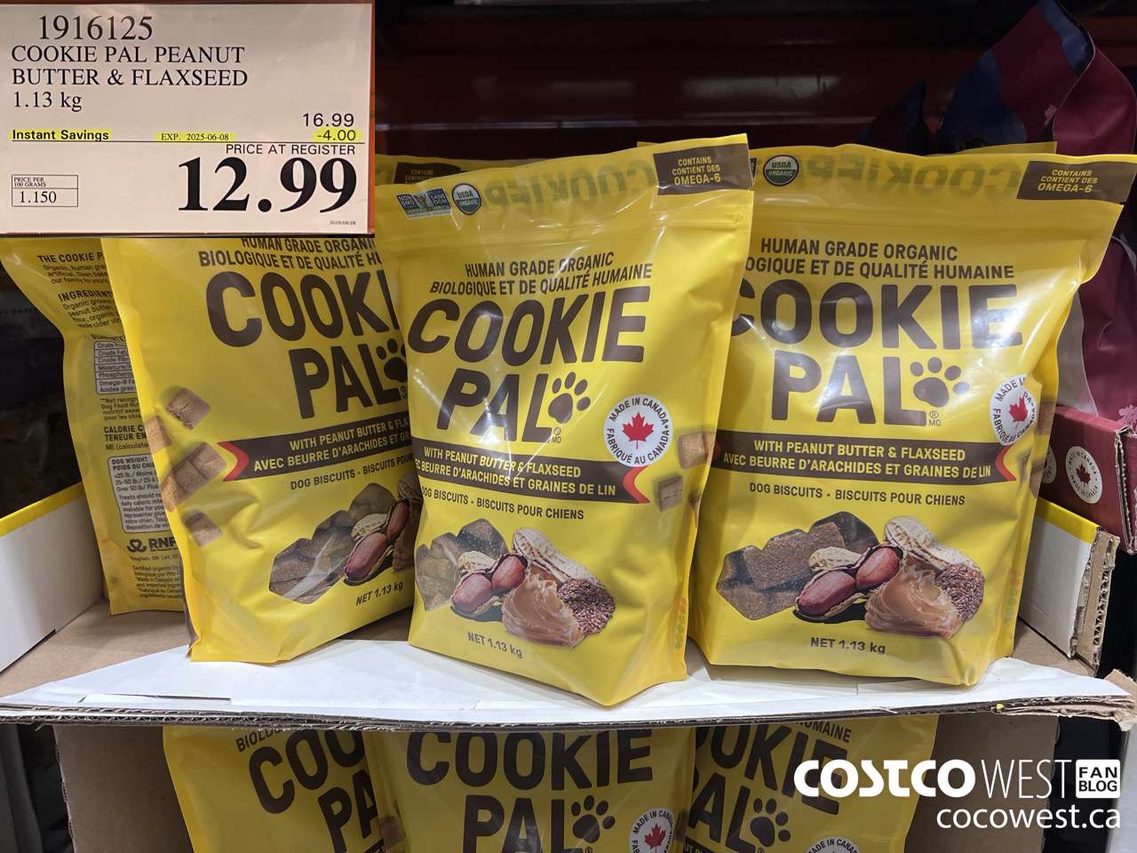 1916125 COOKIE PAL PEANUT BUTTER & FLAXSEED 1.13KG ($4.00 INSTANT SAVINGS EXPIRES ON 2025-06-08) $12.99