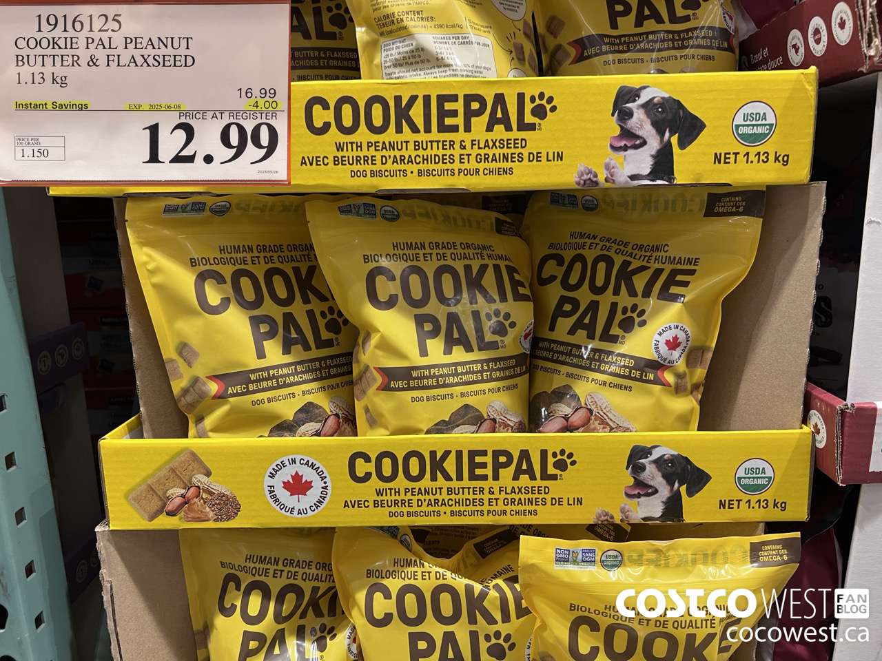 1916125 COOKIE PAL PEANUT BUTTER & FLAXSEED 1.13KG ($4.00 INSTANT SAVINGS EXPIRES ON 2025-06-08) $12.99