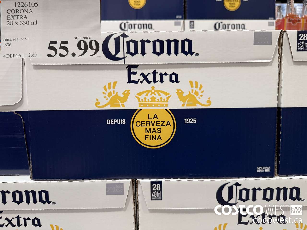 1226105 CORONA EXTRA 28 X 330 ML $55.99