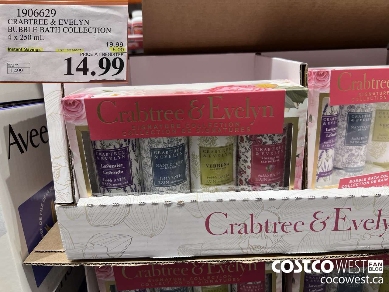 1906629 CRABTREE & EVELYN BUBBLE BATH COLLECTION 4 X 250ML ($5.00 INSTANT SAVINGS EXPIRES ON 2025-05-25) $14.99