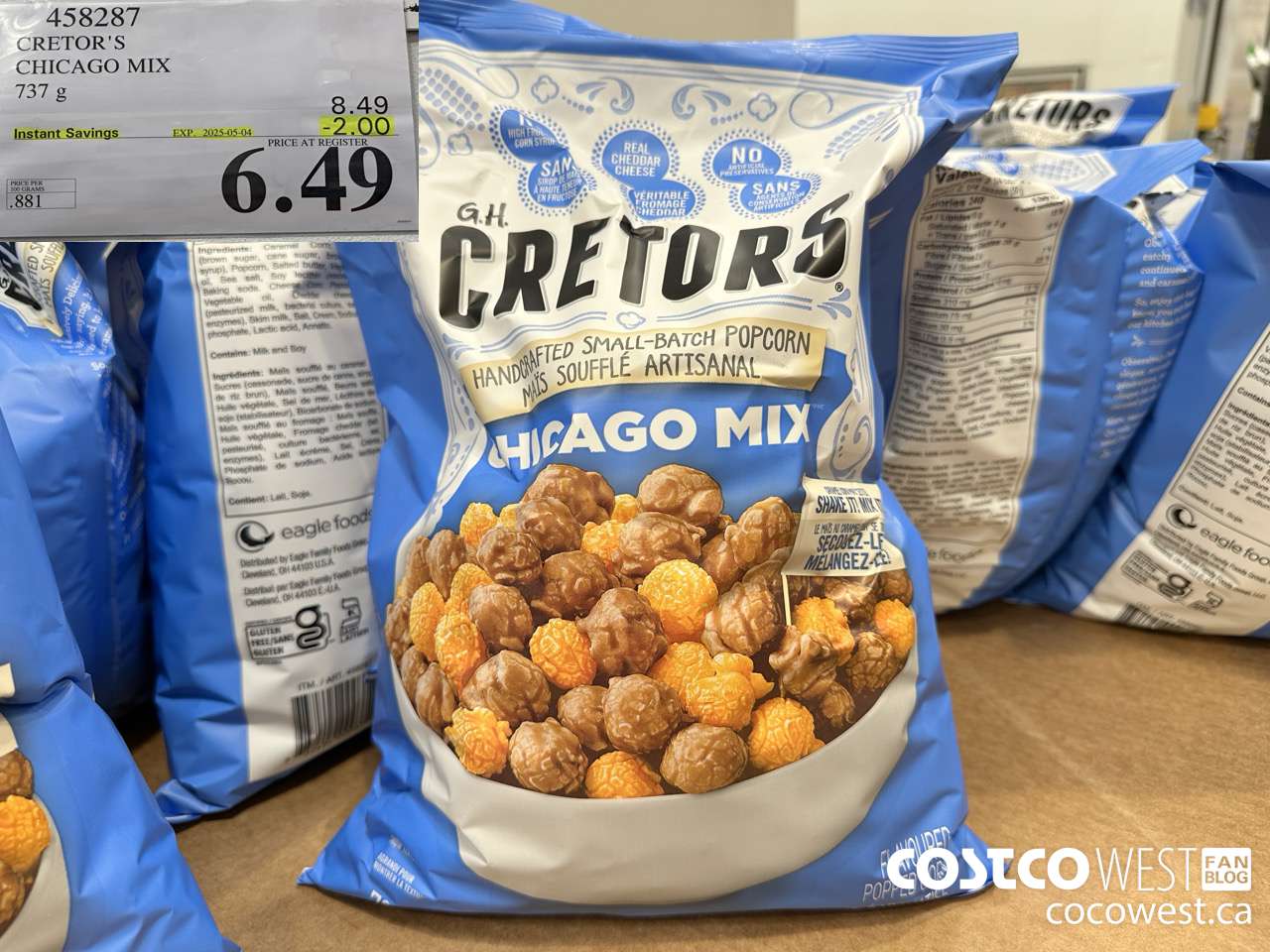 458287 CRETOR'S CHICAGO MIX 737 G ($2.00 INSTANT SAVINGS EXPIRES ON 2025-05-04) $6.49