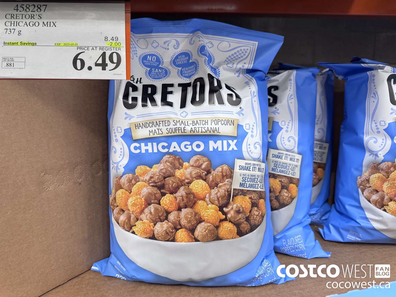 458287 CRETOR'S CHICAGO MIX 737 G ($2.00 INSTANT SAVINGS EXPIRES ON 2025-05-05) $6.49