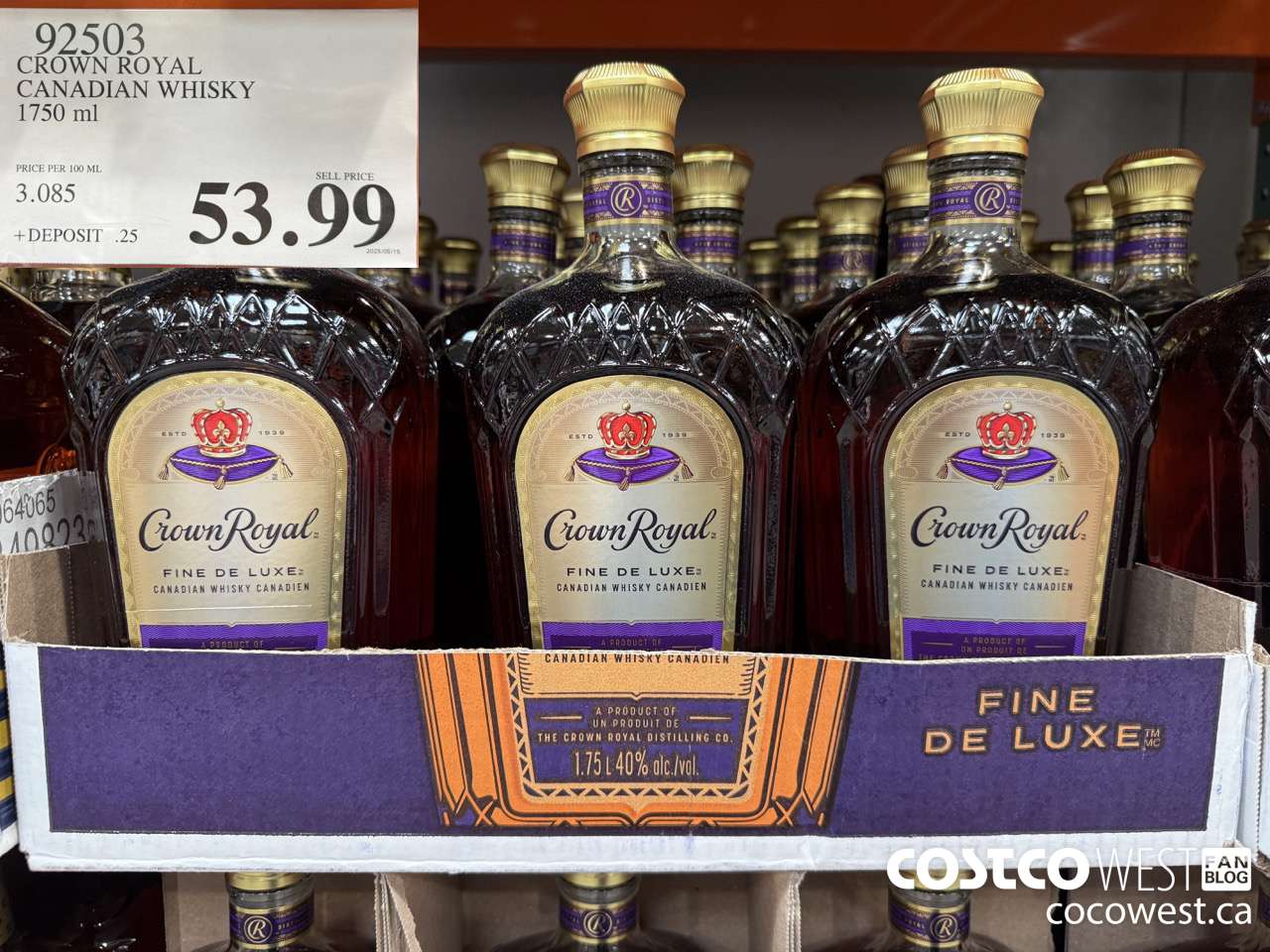 92503 CROWN ROYAL CANADIAN WHISKY 1750 ML $53.99